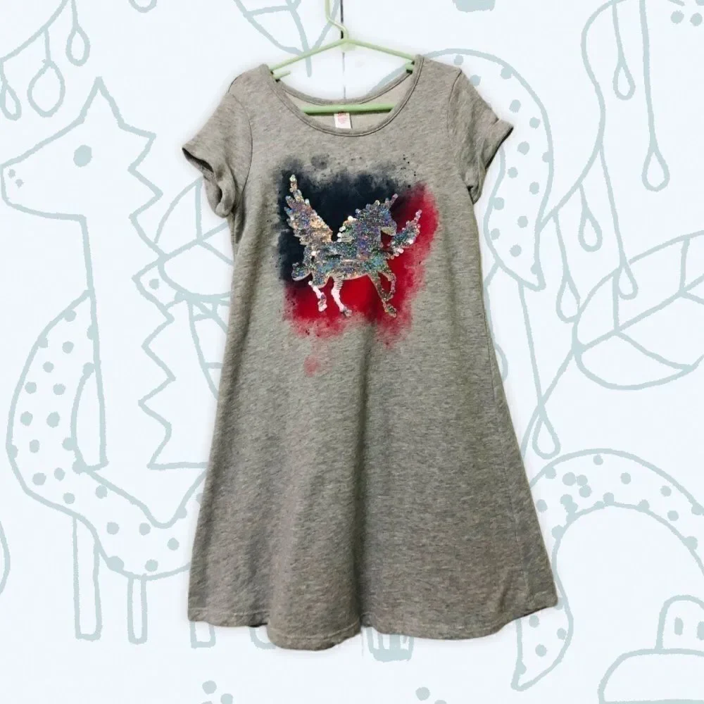 Justice Unicorn Flip-sequin Dress
